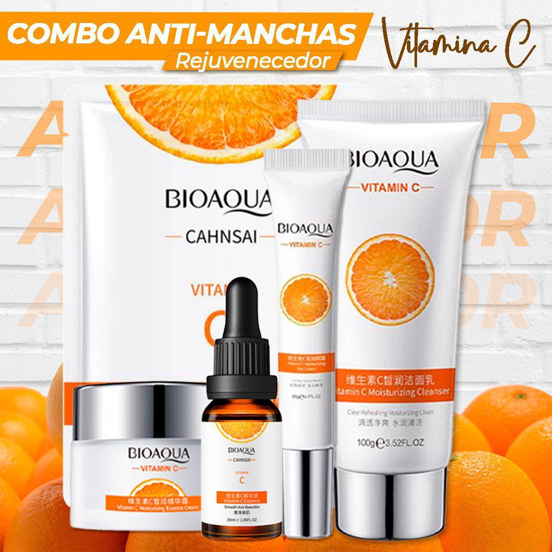 KIT PREMIUM DE BIOAQUA VITAMINA C BIO SERUM® + TRATAMIENTO